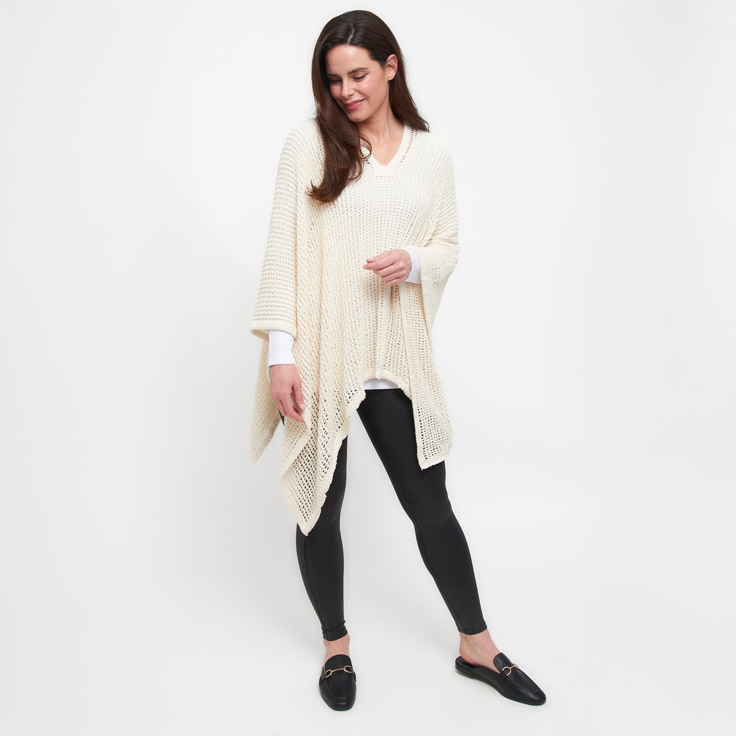 Presley Open Sweater Knit Poncho
