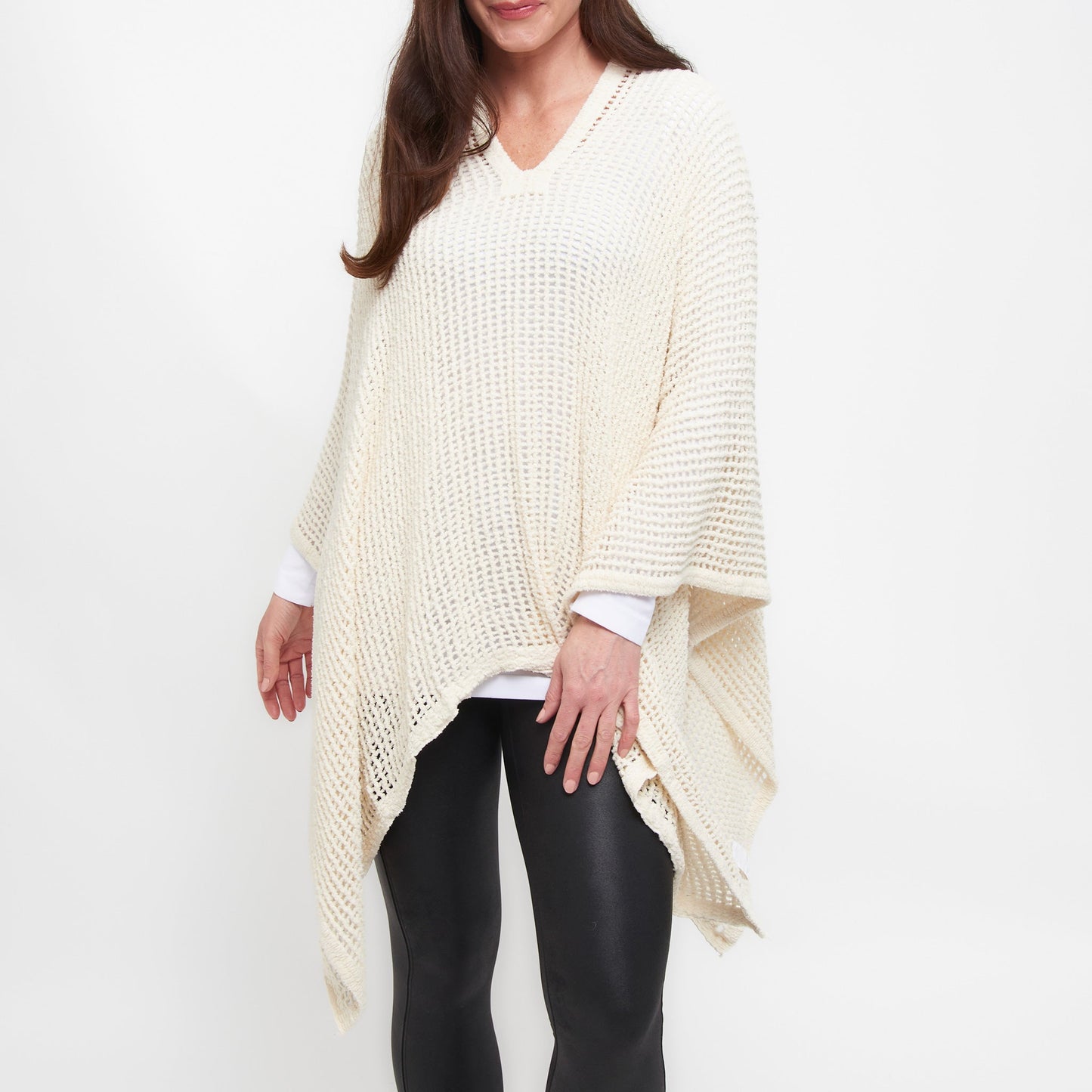 Presley Open Sweater Knit Poncho