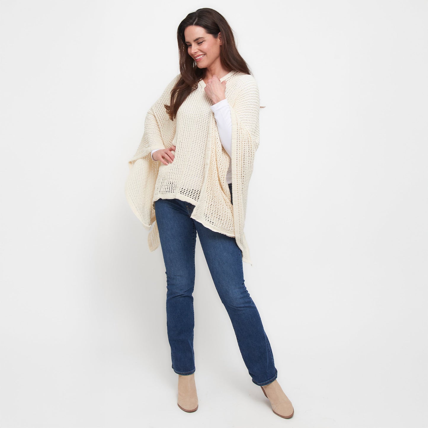 Presley Open Sweater Knit Poncho