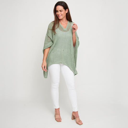 Presley Open Sweater Knit Poncho