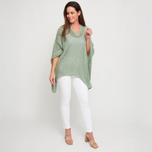 Presley Open Sweater Knit Poncho