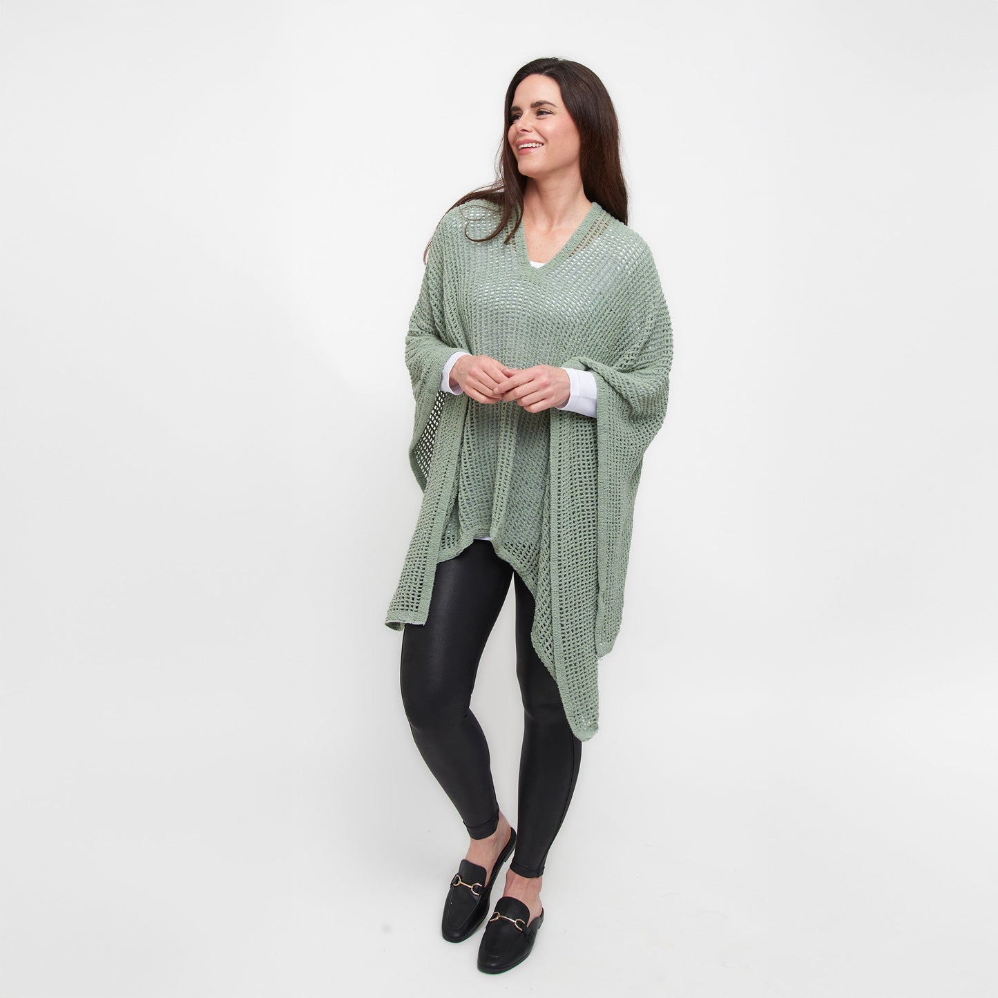 Presley Open Sweater Knit Poncho