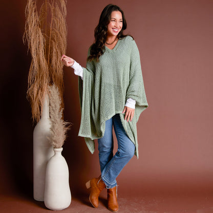 Presley Open Sweater Knit Poncho
