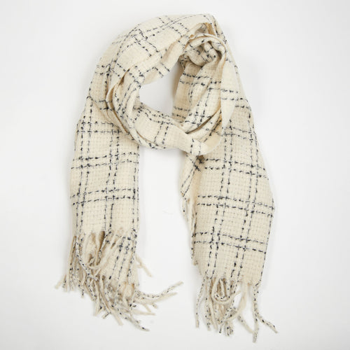 Riley Plaid Fringe Scarf
