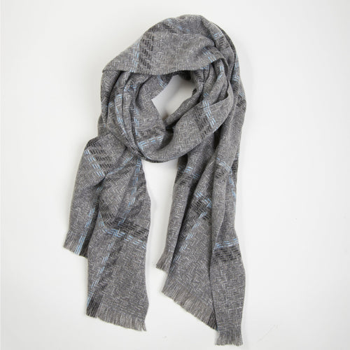 Cameron Wool Blend Windowpane Scarf