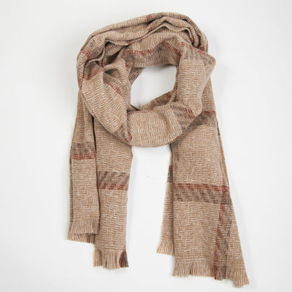 Cameron Wool Blend Windowpane Scarf