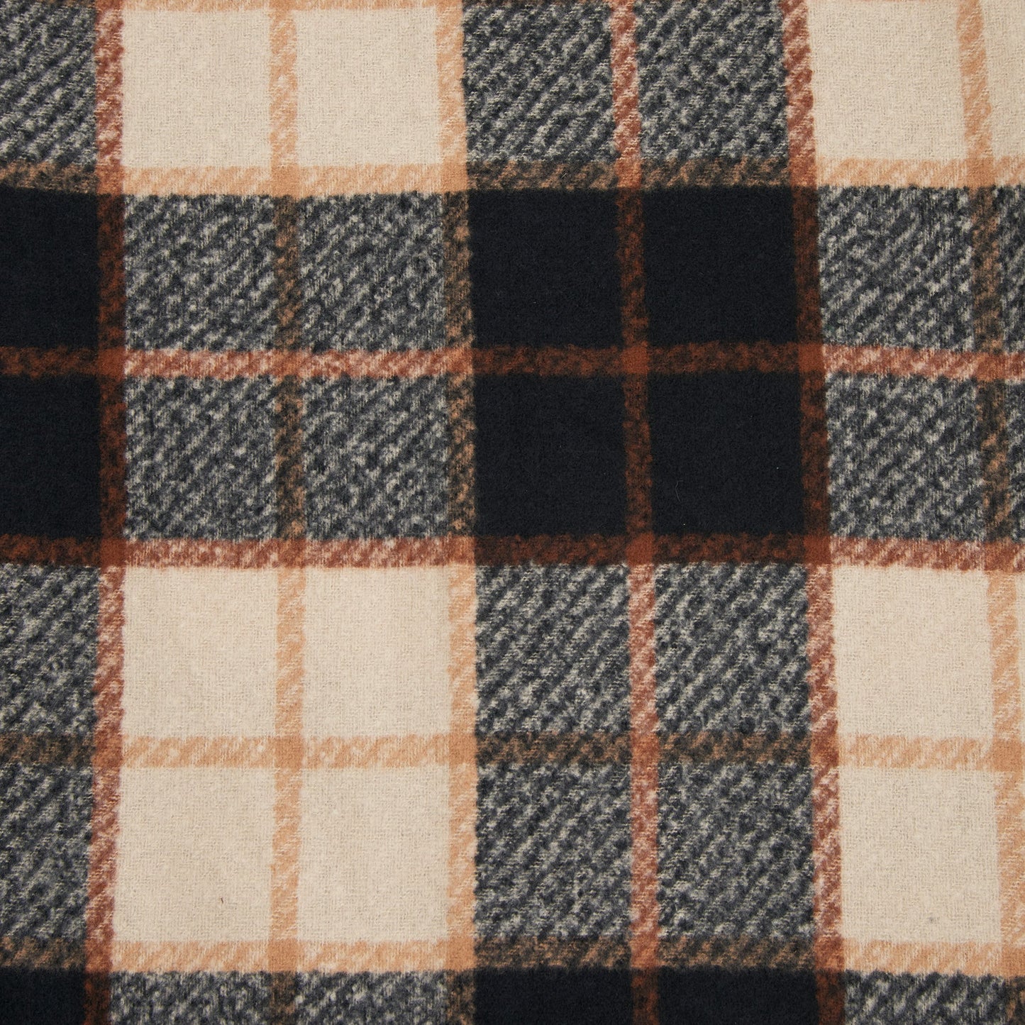 Kylie Windowpane Plaid Fringe Scarf