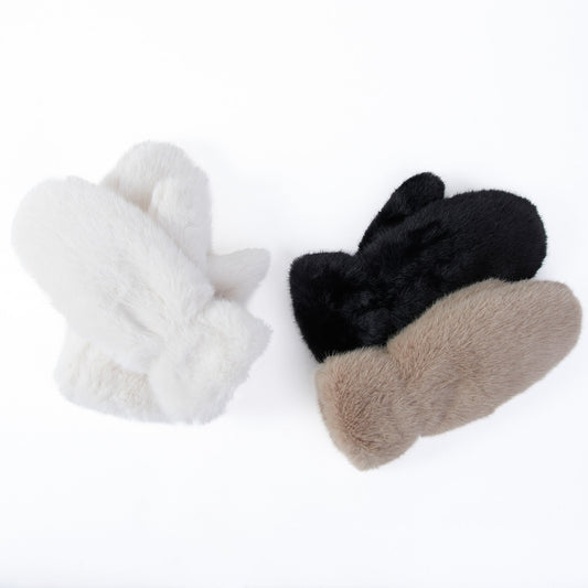 6 Piece Spencer Faux Fur Mitten Assortment