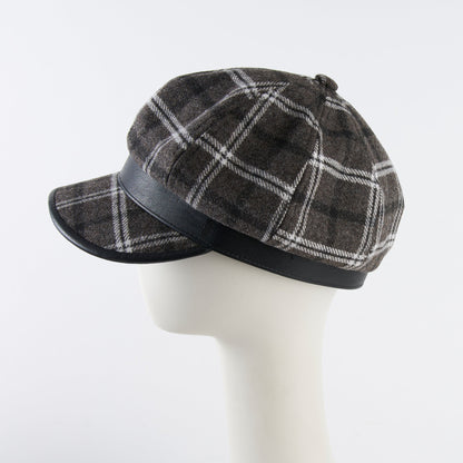 Aura Plaid Newsboy Cap