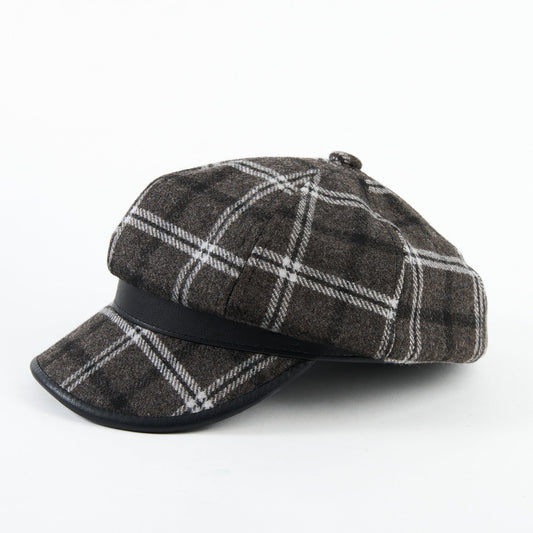 Aura Plaid Newsboy Cap