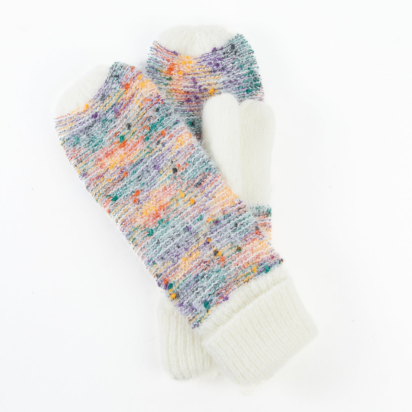 Kirry Knit Flecked Mittens