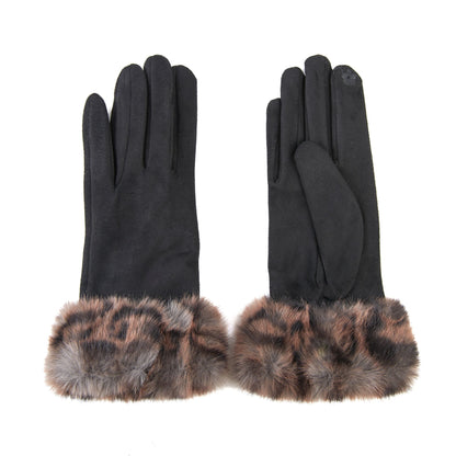 Ryan Animal Print Faux Fur Gloves