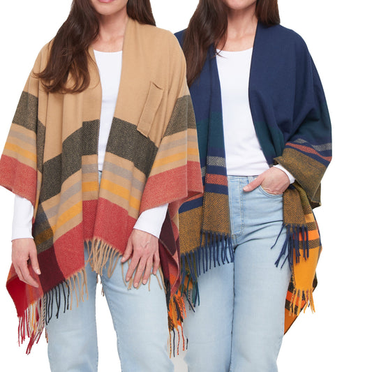 4 Piece Sidney Fringe Wrap with Loop  Assortment