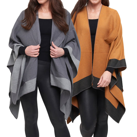 4 Piece Mackenzie Reversible Open Front Wrap Assortment