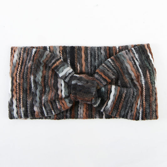 Emmy Striped Knotted Winter Headband