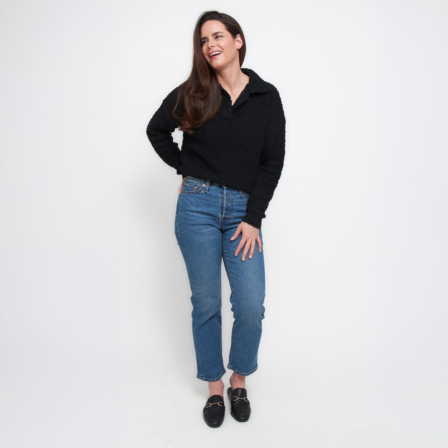 Tylie Teddy Bear Knit Polo Sweater