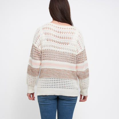 Opal Color Block Crochet Sweater