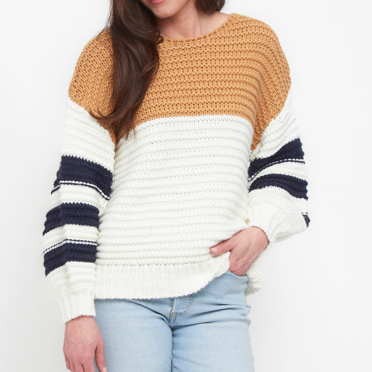 Kennedy Color Block Chunky Sweater