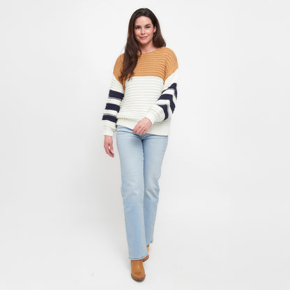 Kennedy Color Block Chunky Sweater