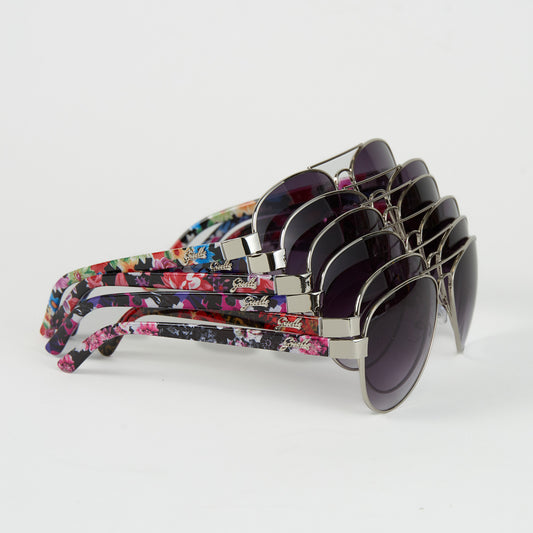 Floral Print Aviator Sunglasses