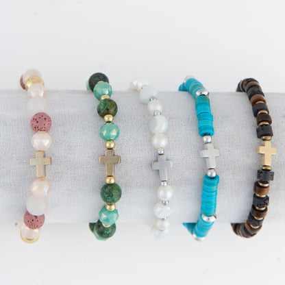 10 Piece Inspirational Beaded Stretch Bracelet Assortment