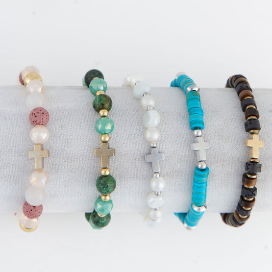 10 Piece Inspirational Beaded Stretch Bracelet Assortment