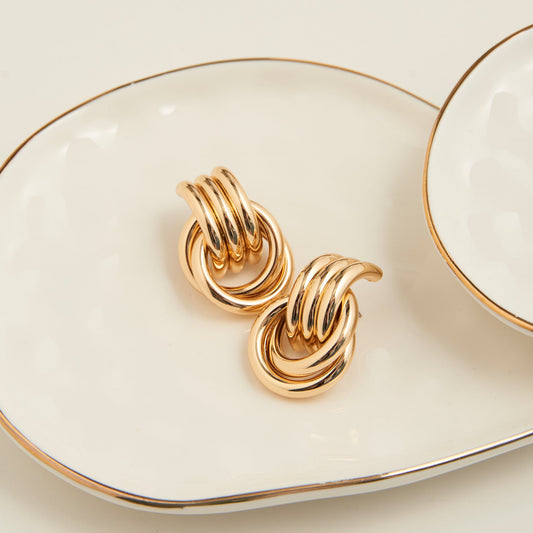 Solara Triple Knot Earrings