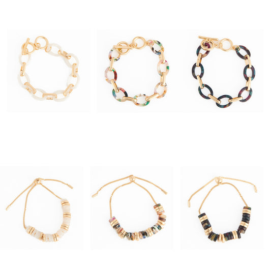 12 Piece Shayne Celluloid Bracelet Assortment