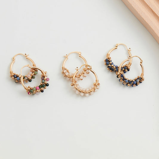 6 Piece Shayne Beaded Hoop Earring Assortment