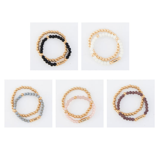 10 Piece Hollynd Inspirational Stretch Bracelet Set Assortment