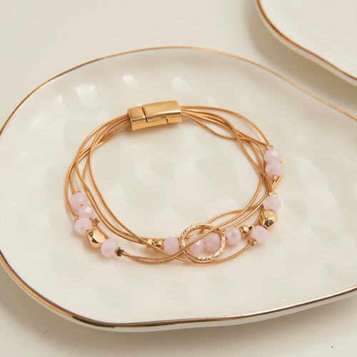 Jayne Beaded Multi Row Magnetic Bracelet