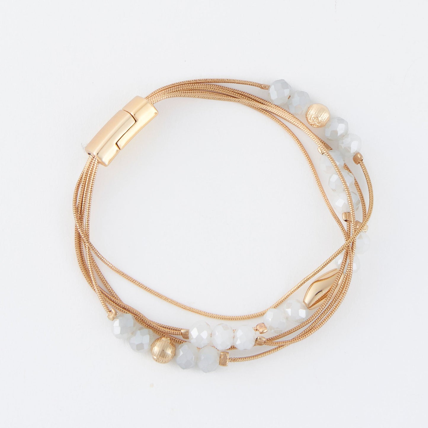Jayne Beaded Multi Row Magnetic Bracelet