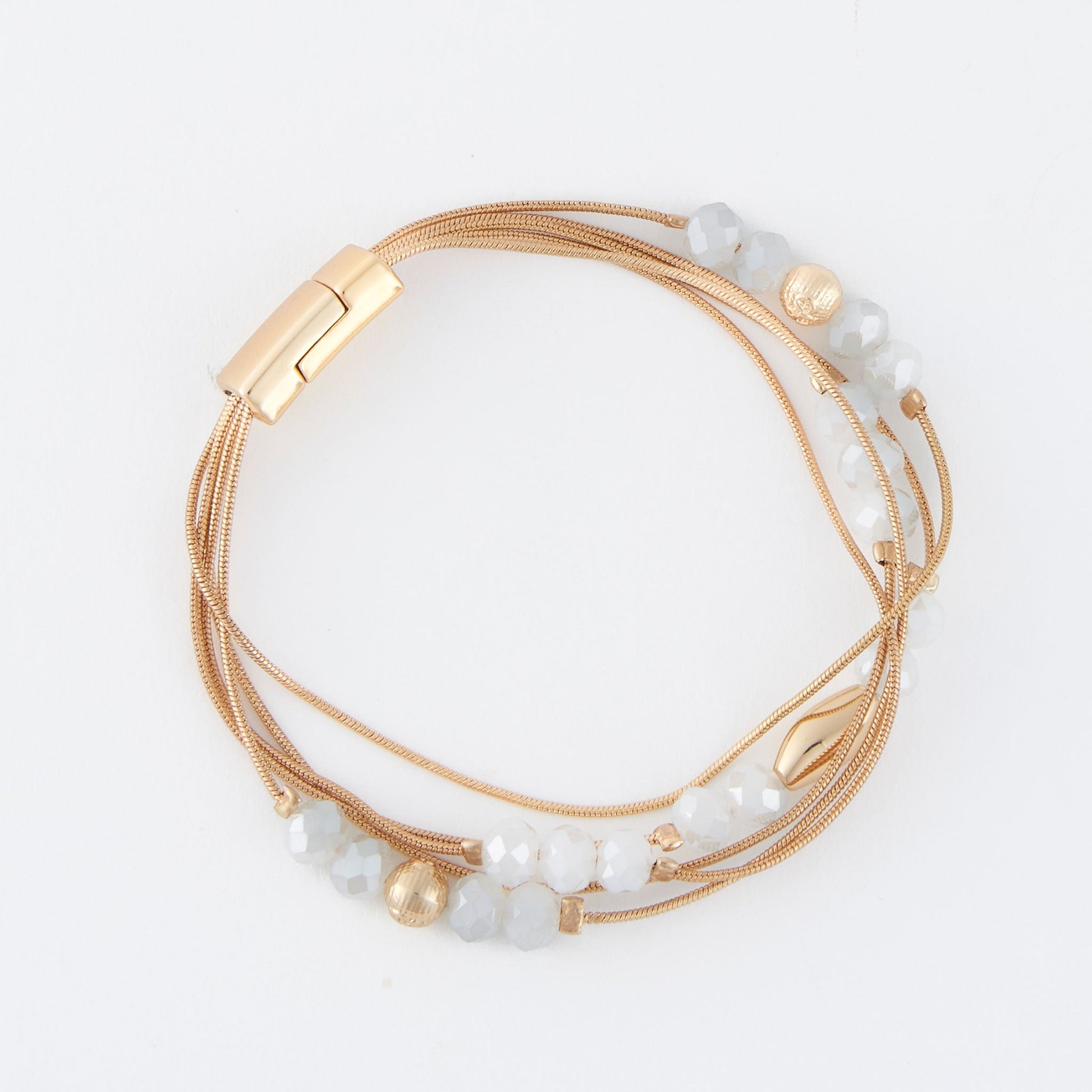 Jayne Beaded Multi Row Magnetic Bracelet