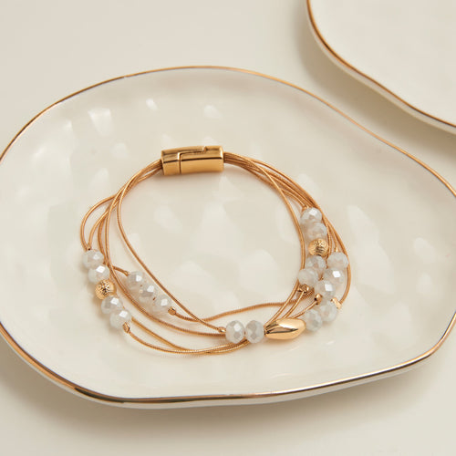 Jayne Beaded Multi Row Magnetic Bracelet