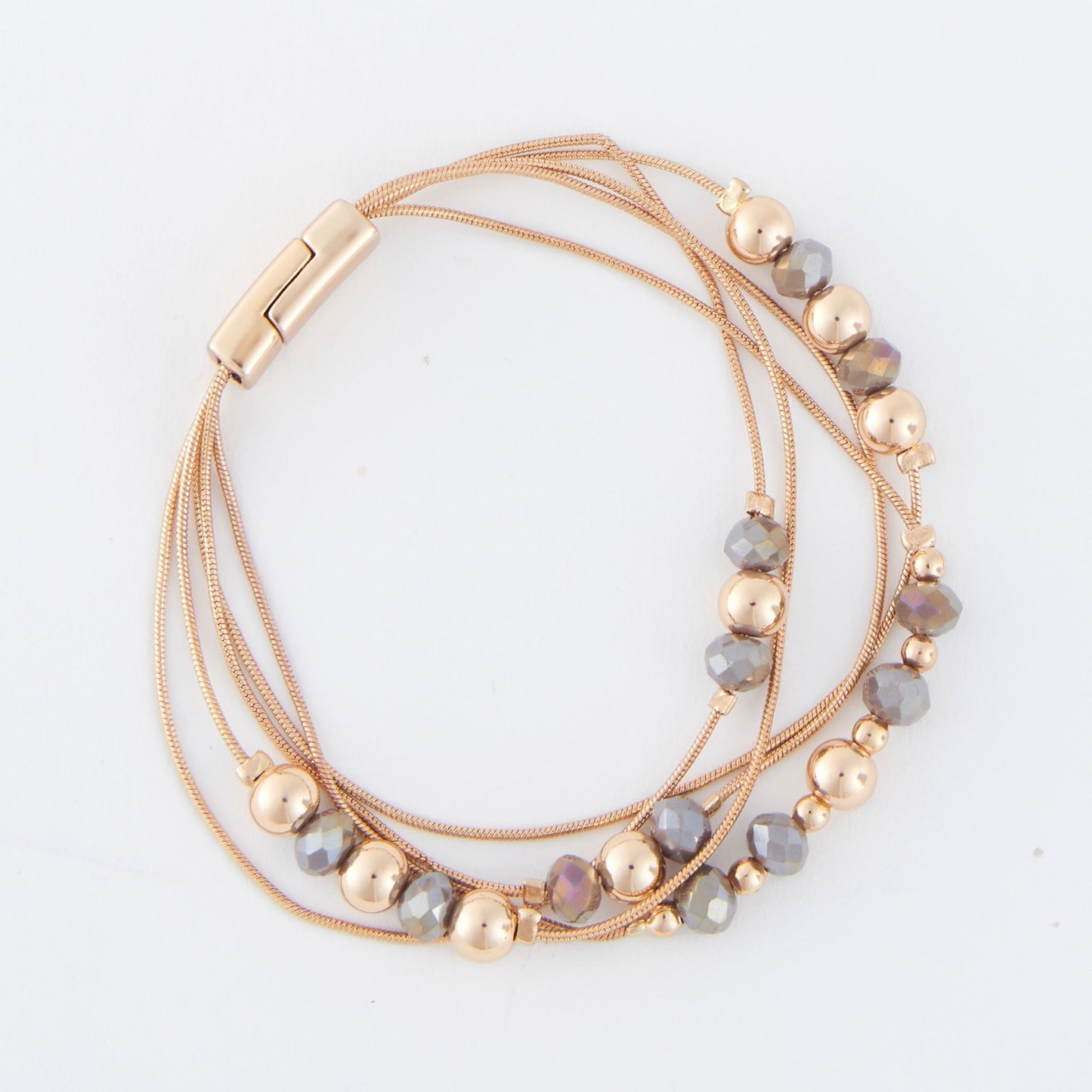 Jayne Beaded Multi Row Magnetic Bracelet