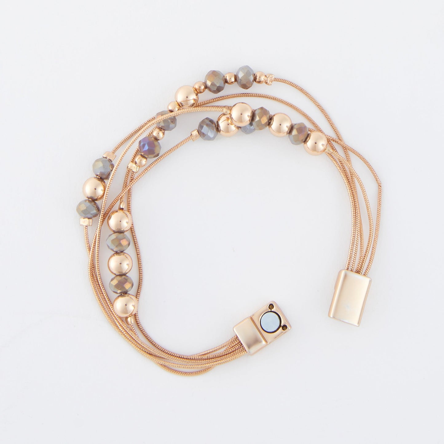 Jayne Beaded Multi Row Magnetic Bracelet