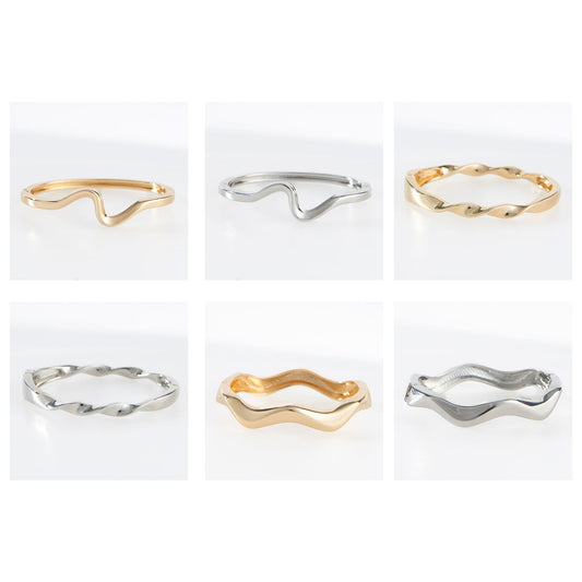 12 Piece Lumi Hinged Cuff Bracelet Assortment