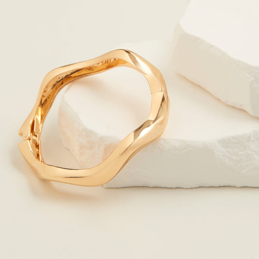 Lumi Wave Hinged Cuff Bracelet