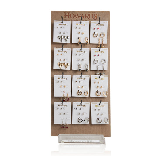 24 Piece Mina Heart Earring Trio Unit with Display