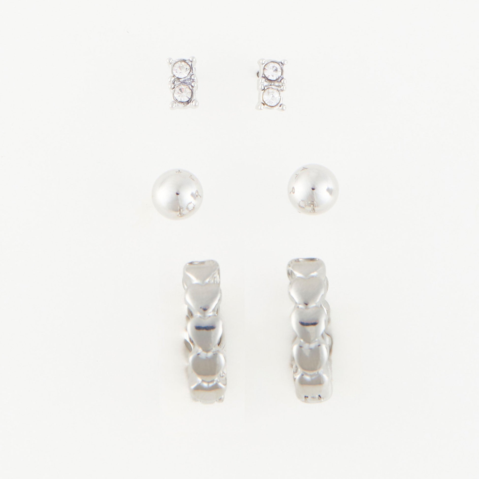 Mina Heart Hoop Earring Trio