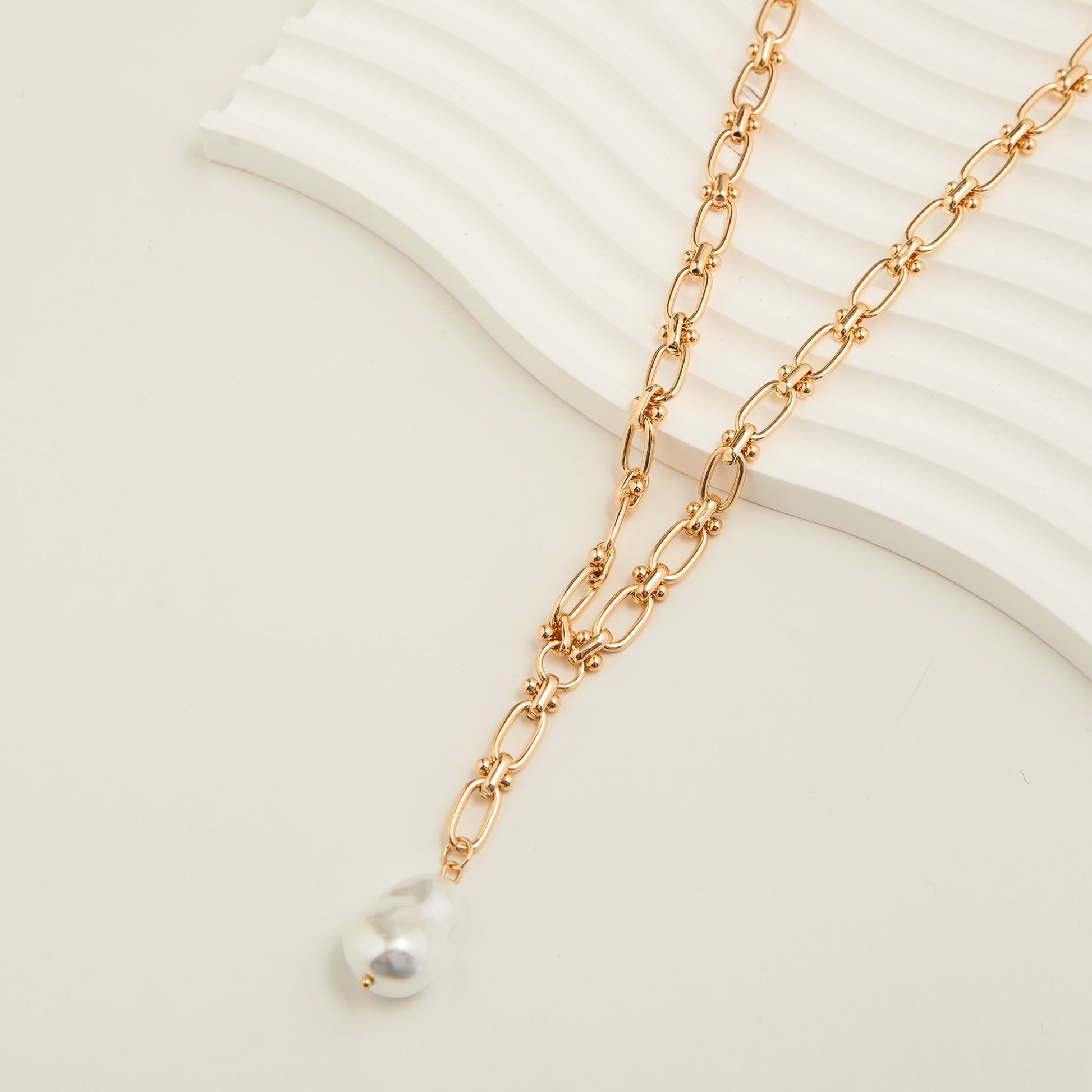 Renee Genuine Pearl Pendant Y-Necklace