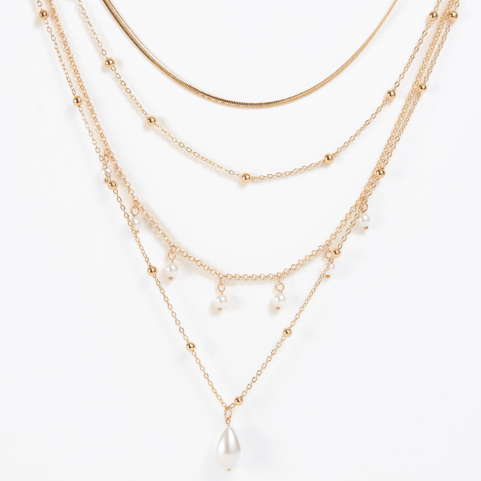 Wren Layered Genuine Pearl Pendant Necklace