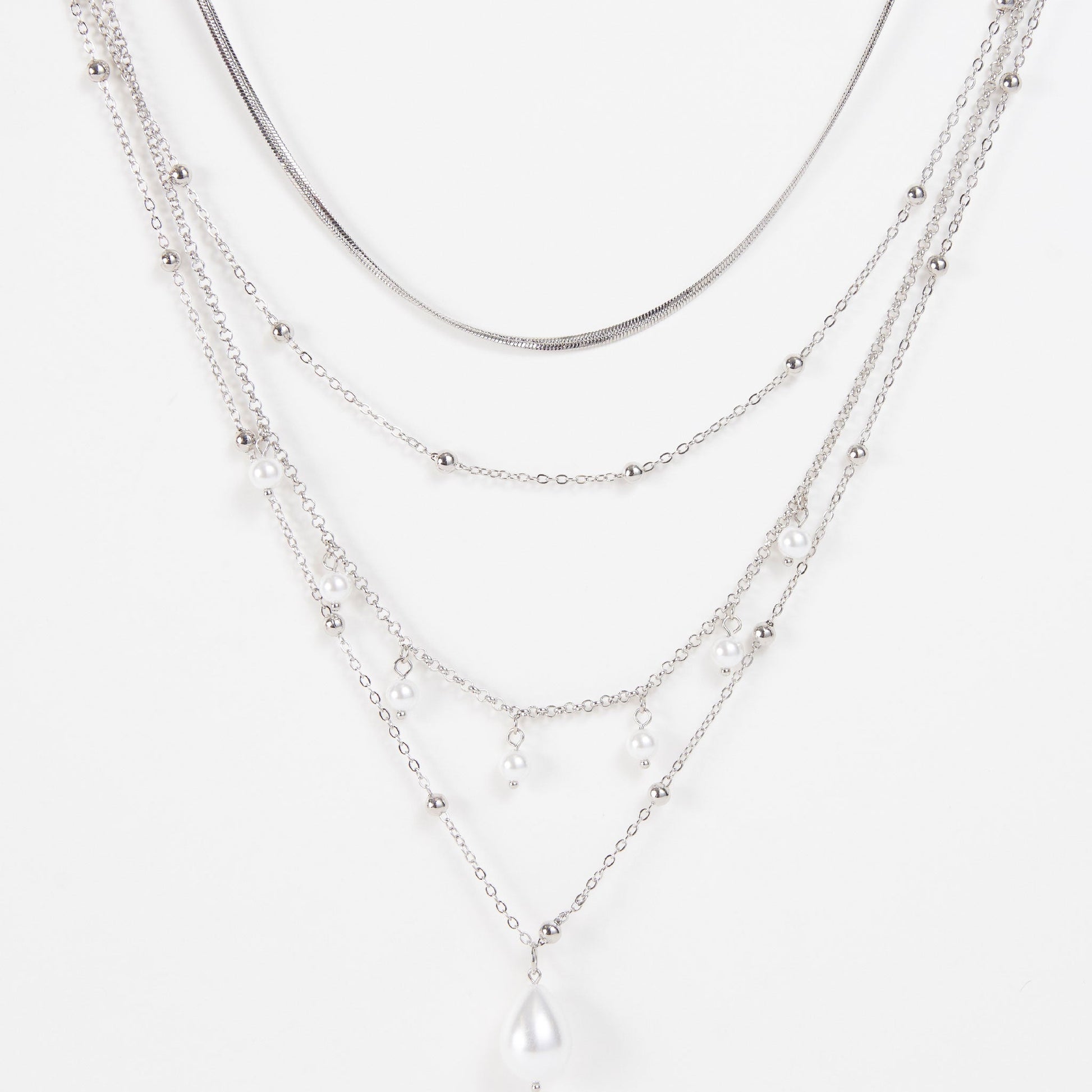 Wren Layered Genuine Pearl Pendant Necklace
