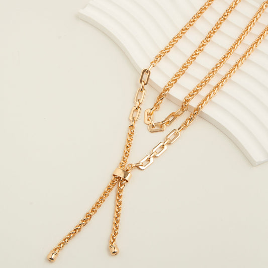 Marlowe Chunky Layered Lariat Necklace