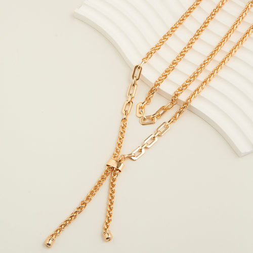Marlowe Chunky Layered Lariat Necklace