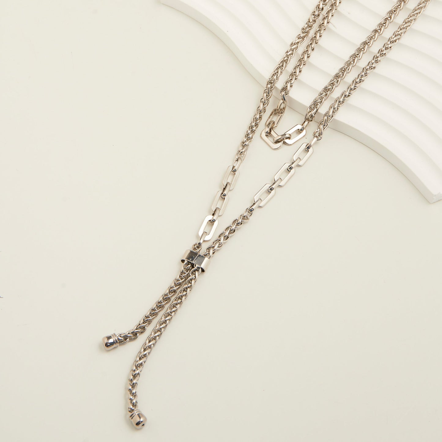 Marlowe Chunky Layered Lariat Necklace