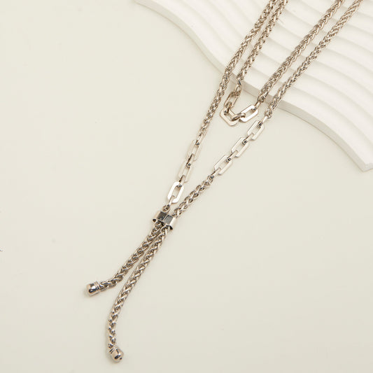 Marlowe Chunky Layered Lariat Necklace