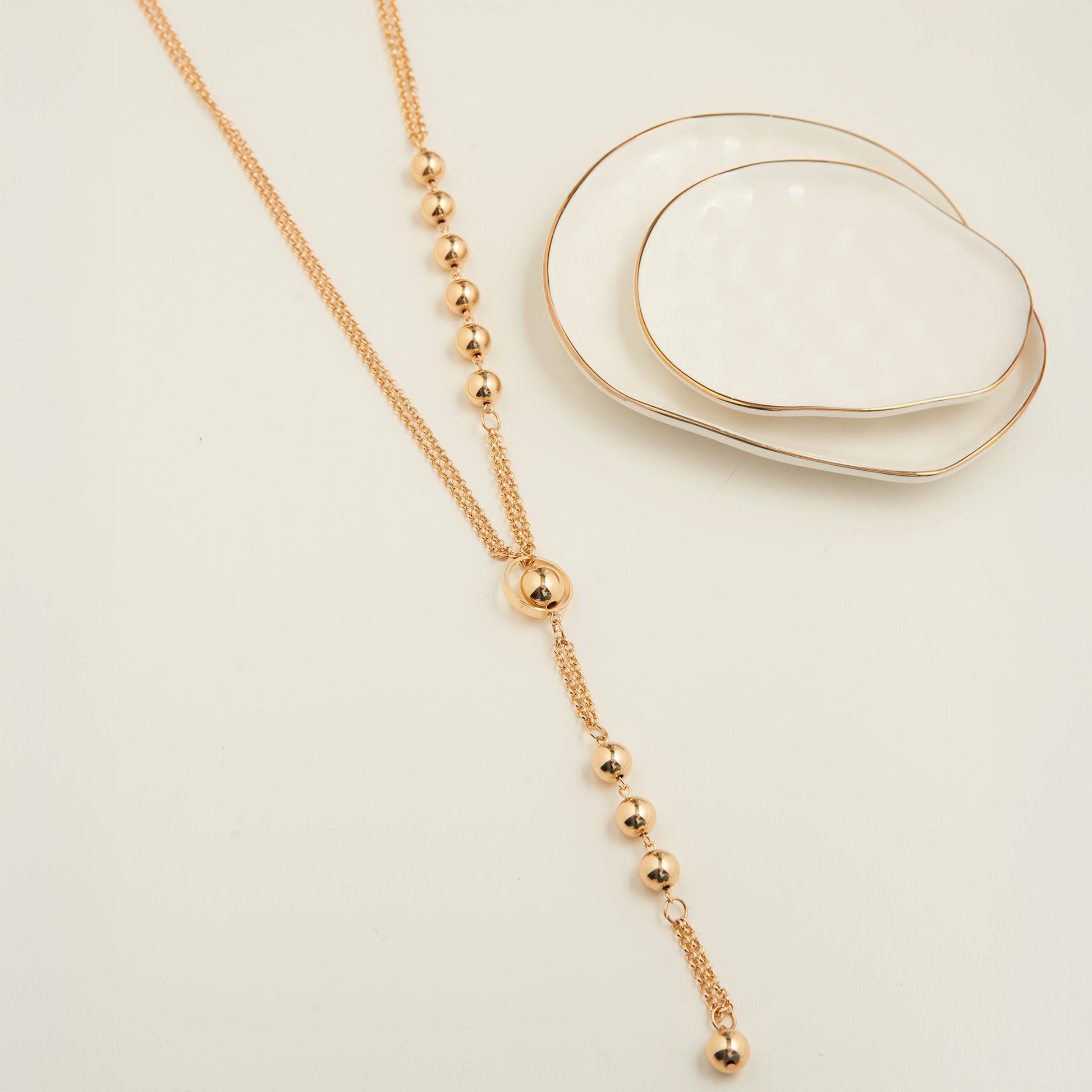 Neve Bauble Lariat Necklace