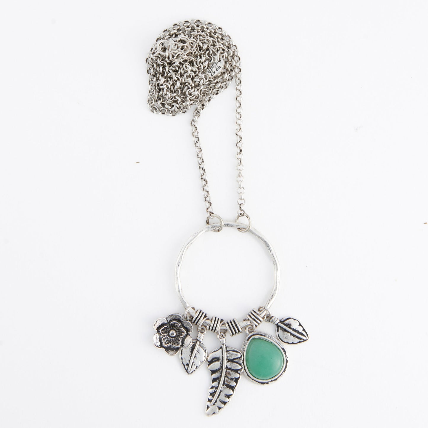 Mirri Genuine Green Aventurine Charm Pendant Necklace
