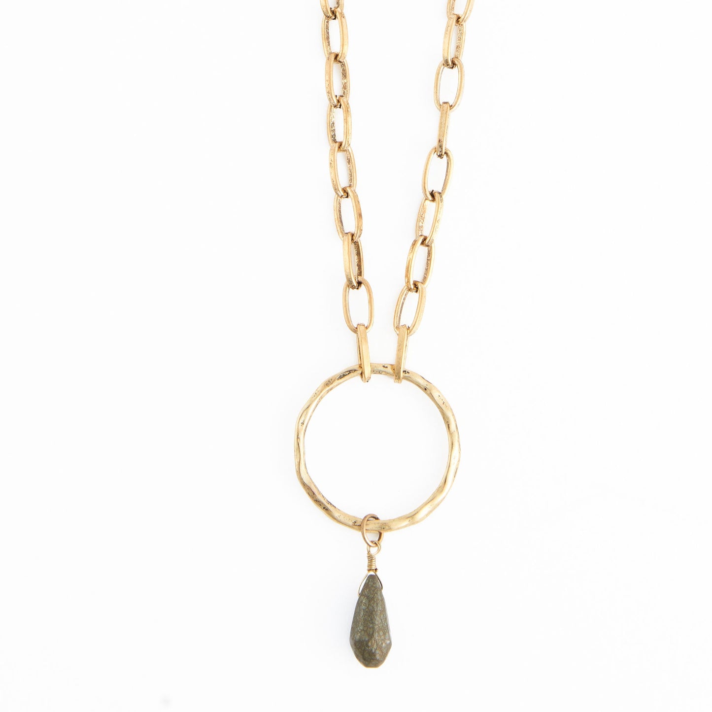 Tate Hammered Textured Pendant Necklace